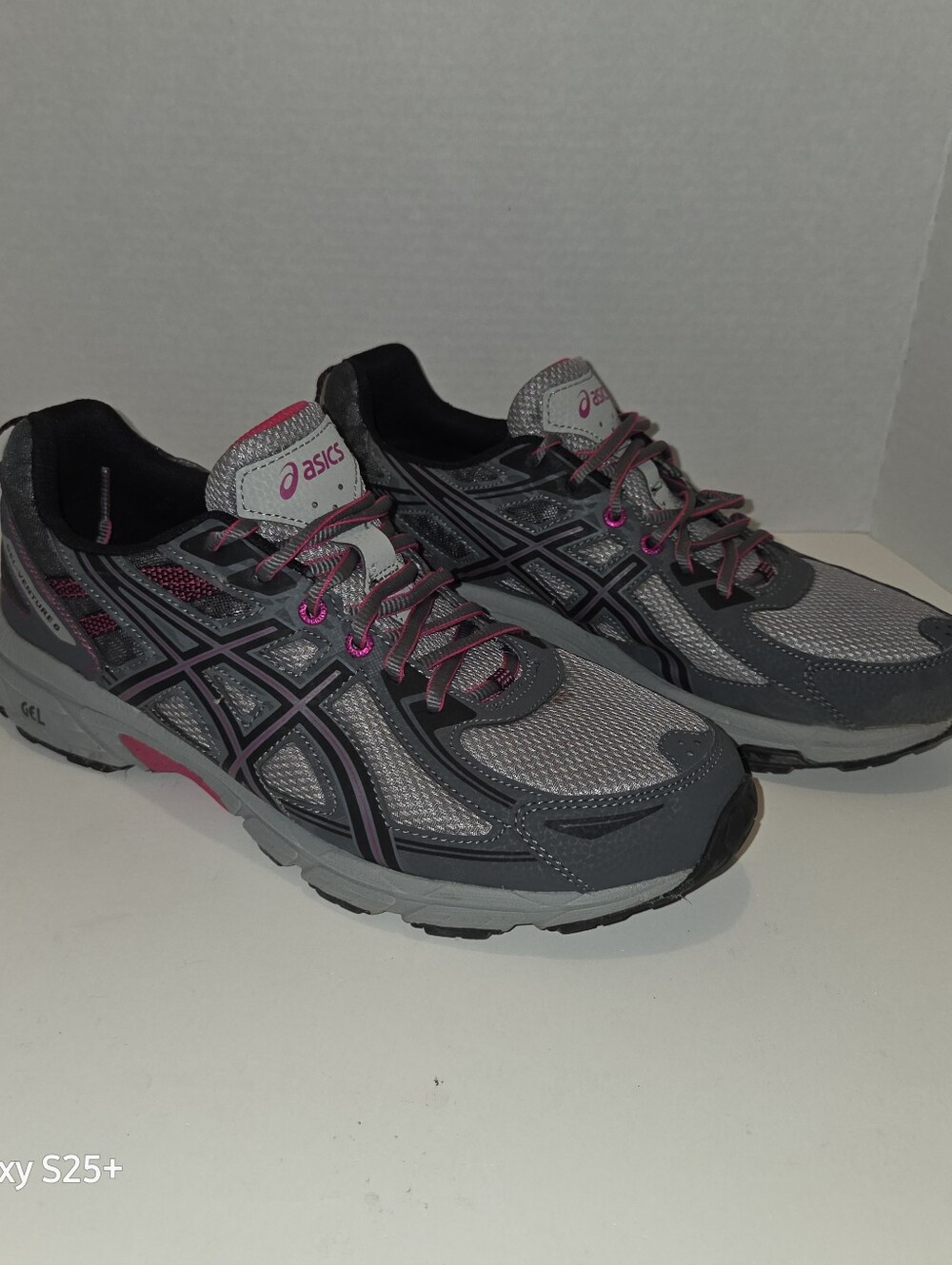 ASICS GEL-Venture 6 Women's Wide Trail Running Shoes Gray Pink T7G7N (D) Size 12